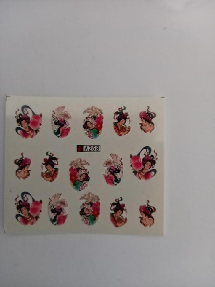 Velletje nagel water decals stickers A258 Chinese dames, Sieraden, Tassen en Uiterlijk, Uiterlijk | Cosmetica en Make-up, Nieuw