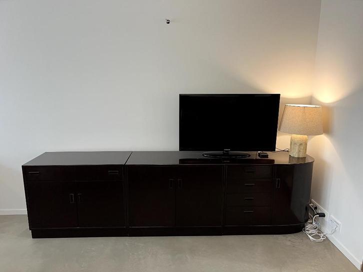 Houten Pastoe wandkast / tv meubel, Huis en Inrichting, Kasten | Wandmeubels, Gebruikt, Minder dan 100 cm, 250 tot 300 cm, 25 tot 50 cm