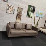 Nette bank | 195x90 | Blom | Leer | Bankstel | Sofa | Couch, Blom, 150 tot 200 cm, Driepersoons, Zo goed als nieuw
