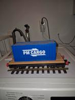 Playmobil wagon met container en ballast blok, Overige merken, Gelijkstroom, Wagon, Ophalen of Verzenden