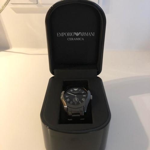 Emporio Armani Black Ceramics AR1402 Dameshorloge, Sieraden, Tassen en Uiterlijk, Horloges | Dames, Zo goed als nieuw, Polshorloge