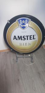 Amstel lichtbak bier gevel bord verlichting mancave licht, Ophalen, Gebruikt, Reclamebord, Plaat of Schild, Amstel