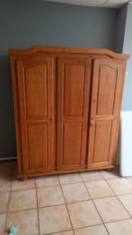 Houten 3 deurs (kleding)kast, Ophalen, Gebruikt, 100 tot 150 cm, 150 tot 200 cm