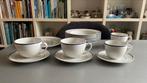 Vintage HEMA servies wit met blauwe lijn, Huis en Inrichting, Keuken | Servies, Ophalen of Verzenden, Zo goed als nieuw, Bord(en)