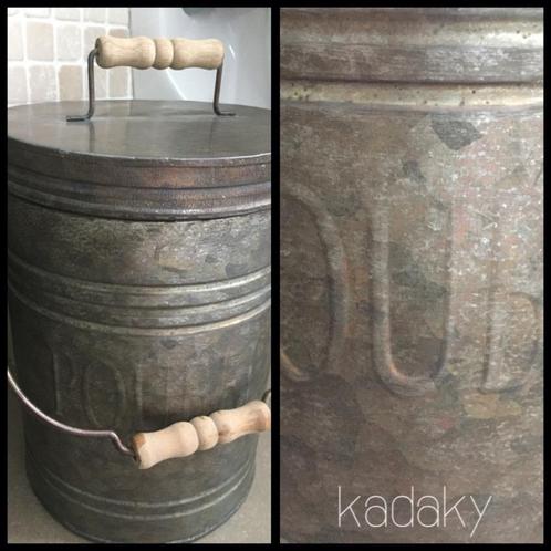 Vuilbakje Landelijk - Poubelle -, Huis en Inrichting, Woonaccessoires | Prullenbakken, Nieuw, Metaal, Minder dan 50 cm, minder dan 10 liter