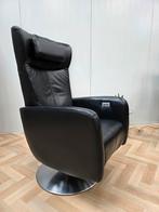 NIEUW Prominent sta op Stoel relax fauteuil draai zwart leer, Minder dan 75 cm, Leer, Ophalen of Verzenden, Zo goed als nieuw