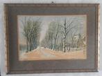 Aquarel  .  Winter, Ophalen of Verzenden