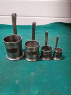 maatbekers messing tin  frans vier kannen, Antiek en Kunst, Ophalen of Verzenden