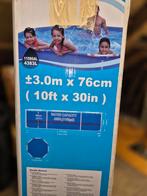 Zwembad met stalen rand 3.00x0.76, Ophalen, Minder dan 80 cm, Rond, Zo goed als nieuw