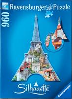 Ravensburger – Silhouette – Eiffeltoren, Parijs – 1000 st., Hobby en Vrije tijd, Denksport en Puzzels, Ophalen of Verzenden, 500 t/m 1500 stukjes