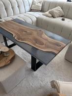 Boomstam epoxy salontafel 150x70x55 cm, Ophalen, 50 tot 75 cm, 50 tot 100 cm, Zo goed als nieuw