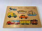 Fisher Price houten puzzel 508 vehicles, 2 tot 4 jaar, Gebruikt, Ophalen of Verzenden, Van hout