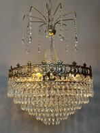 Vintage kristallen kroonluchter hanglamp kristal kristal, Huis en Inrichting, Baak, Ophalen of Verzenden, Glas, Baak