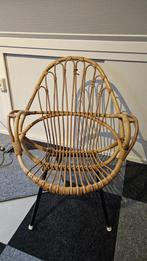 Vintage Rotan Fauteuil - Jaren 60 Design, Huis en Inrichting, Gebruikt, Bruin, Riet of Rotan, Ophalen of Verzenden