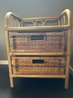 Rotan ladekastje, Huis en Inrichting, Ophalen, Minder dan 50 cm, 1 of 2 laden, Zo goed als nieuw