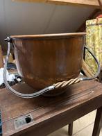 Antieke Koperen Ketel met IJzeren Handvat, Ophalen, Koper