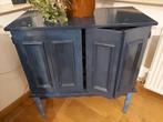 Blauw kastje met deurtjes, Huis en Inrichting, Ophalen, Vintage, 50 tot 100 cm, Minder dan 25 cm