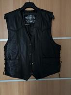 LEDER GILET MAAT XXL, Kleding | Heren, Verzenden, Zo goed als nieuw, Overige maten, Zwart