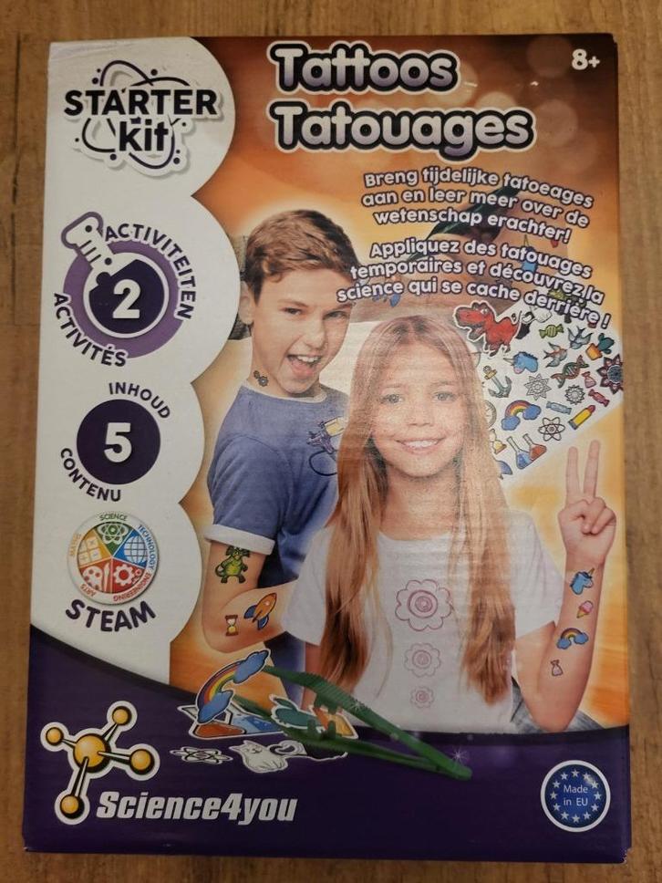 Tattoos / Tatouages Starter kit NIEUW! Verpakking nog dicht, Kinderen en Baby's, Speelgoed | Educatief en Creatief, Nieuw, Ontdekken
