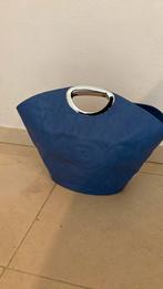 Braccialini Italy tulp tas shopper blauw chroom leer, Ophalen of Verzenden, Blauw, Shopper