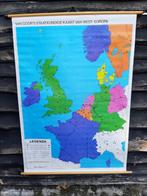 Schoolplaat, van Goor's Staatkundige Kaart van West Europa, Ophalen of Verzenden, Aardrijkskunde