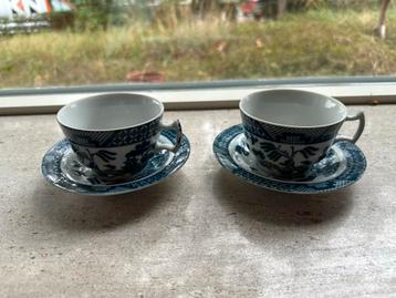 Blauw Wit Kop en Schotel Set beschikbaar voor biedingen