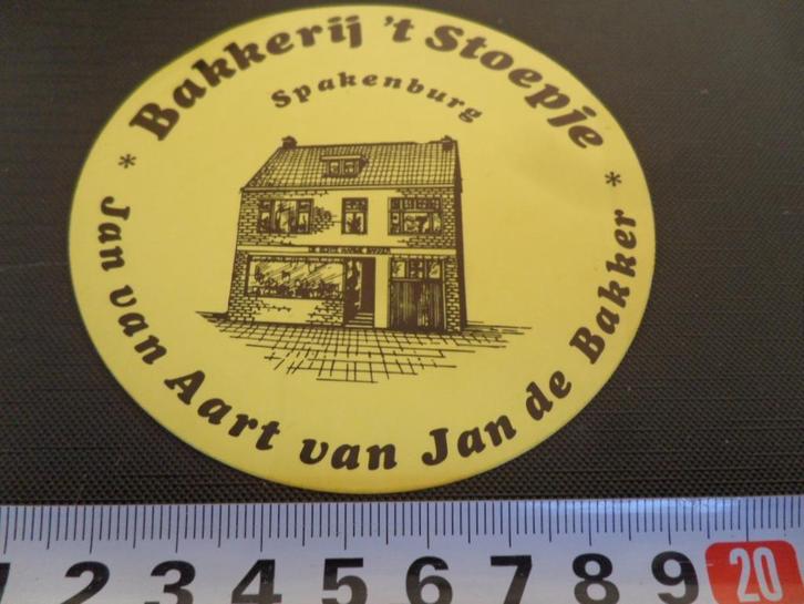 sticker Spakenburg Bakkerij 't Stoepje  jan van Aart de bakk, Verzamelen, Stickers, Zo goed als nieuw, Ophalen