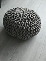 Grijs poefje gehaakt, Minder dan 50 cm, Rond, Minder dan 50 cm, Ophalen of Verzenden