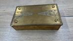 Antieke messing sigarendoos doos Carl Deffner jugendstil, Ophalen of Verzenden