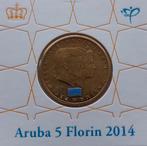 Aruba 5 florin penning 2014., Ophalen of Verzenden, Overige waardes, Losse munt