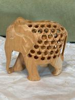 Houten olifant met jong in de buik (050823), Ophalen of Verzenden