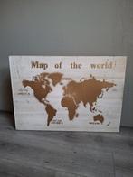 Map of the world - mooi voor aan de muur - schilderij, Ophalen, Zo goed als nieuw