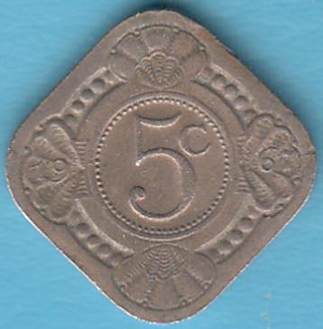 Nederlandse Antillen 5 cent 1967, Scho. 1414 in munthouder beschikbaar voor biedingen