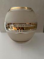 Glazen vaas retro middelmaat met 3 goudbanen jaren '50-60, Antiek en Kunst, Antiek | Vazen, Ophalen of Verzenden