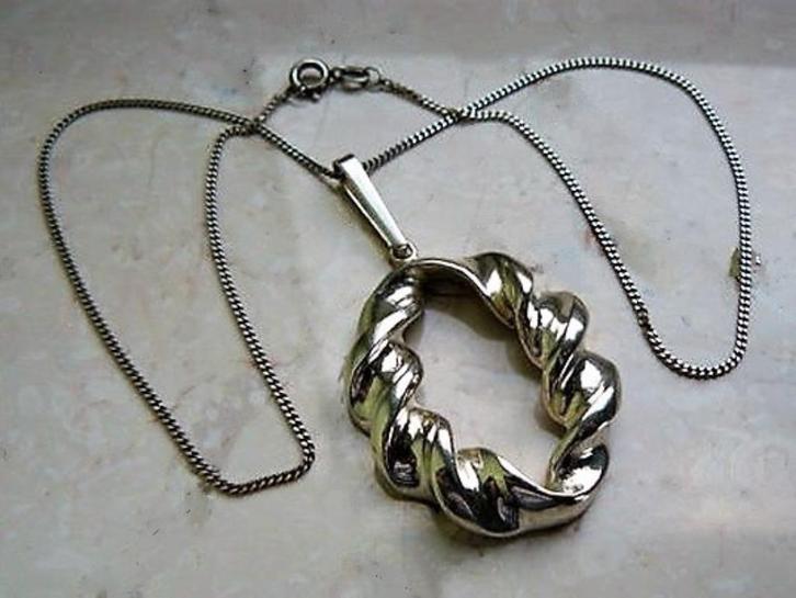 Franz Scheuerle, grote zware 800 zilver hanger + ketting (74, Sieraden, Tassen en Uiterlijk, Kettinghangers, Zo goed als nieuw