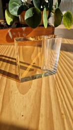 Kubis vaas lood glas kristal groen, Antiek en Kunst, Ophalen of Verzenden