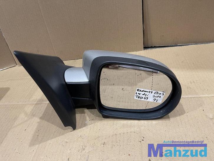 RENAULT CLIO 3 Grijs TED69 Rechts rechter spiegel buitenspie, Auto-onderdelen, Spiegels, Renault, Gebruikt, Ophalen of Verzenden
