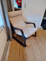 Ikea Poang schommelstoel zwart/taupe, Zo goed als nieuw, Hout, Ophalen