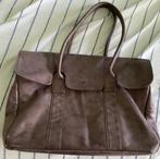 Leren damestas merk Daan kleur taupe, Ophalen of Verzenden, Zo goed als nieuw, Bruin, Handtas