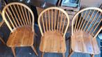 3 oude café stoelen, Huis en Inrichting, Ophalen, Gebruikt, Bruin