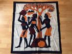 Batik doek Afrikaans 84 x 93 cm, Huis en Inrichting, Ophalen of Verzenden, Zo goed als nieuw, Schilderij, 75 tot 100 cm