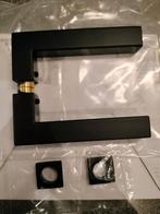 Zwarte RVS Deurklink Vierkant - Industriële Look, Doe-het-zelf en Verbouw, Hang- en Sluitwerk, Ophalen of Verzenden, Nieuw, Rvs