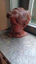 Vintage Gipsen Hoofd Jongen, Antiek en Kunst, Ophalen