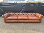 Mega grote Chesterfield bank sigaren cognac GRATIS BEZORGD!, Leer, Ophalen of Verzenden