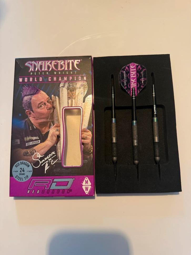 Peter Wright Snakebite World Champion Diamond Edition 24g 90, Sport en Fitness, Darts, Zo goed als nieuw, Pijlen, Ophalen of Verzenden