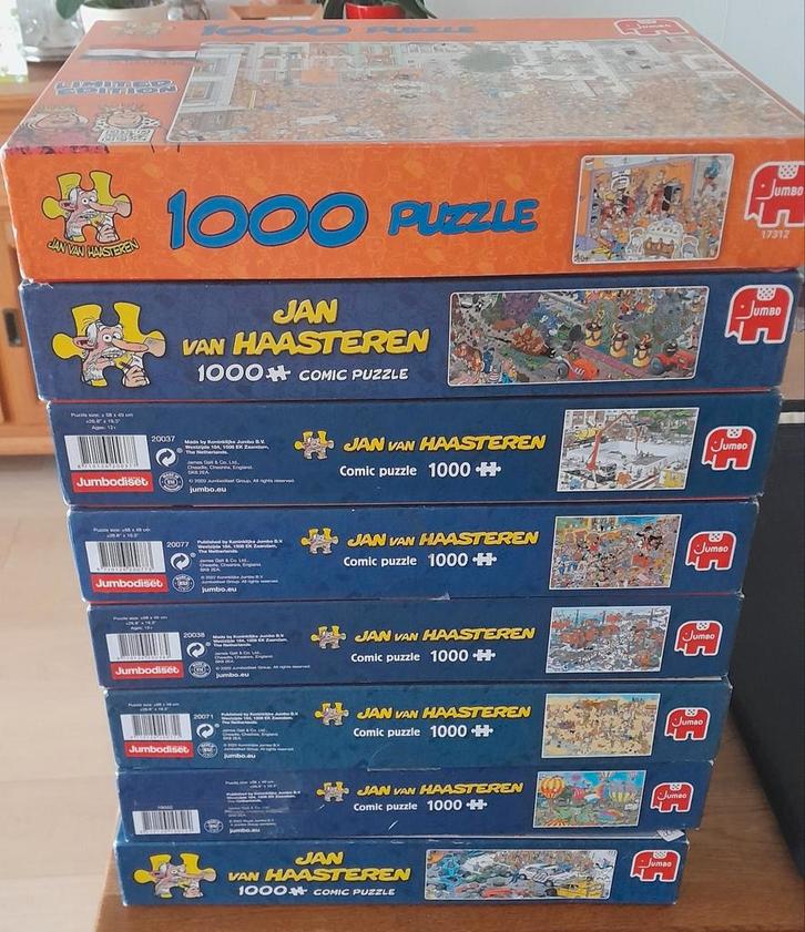 Jan van Haasteren puzzels  1000stukjes, Cd's en Dvd's, VHS | Kinderen en Jeugd, Zo goed als nieuw, Alle leeftijden, Ophalen of Verzenden