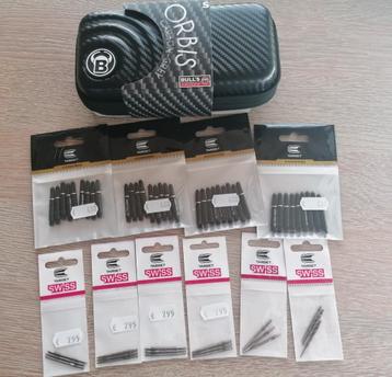 Bull's Carbon Case,Target pro grip shafts & Swiss Points. beschikbaar voor biedingen