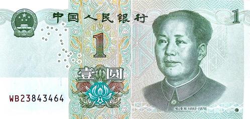1 Yuan China 2019 Bankbiljet UNC #CH5, Postzegels en Munten, Bankbiljetten | Azië, Los biljet, Oost-Azië, Verzenden