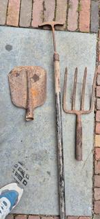 Gratis: Bats, hooivork en onkruidwieder (roestig), Tuin en Terras, Hand-tuingereedschap, Ophalen, Gebruikt, Overige soorten