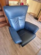 Draaifauteuil Deventer blauw, Huis en Inrichting, Fauteuils, Ophalen, Draaifauteuil, Zo goed als nieuw, 50 tot 75 cm
